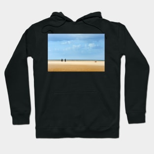 Walking the Dog on the beach near Burnham Overy Staithe, Norfolk, UK Hoodie